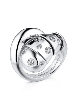 Кольцо De Grisogono Contrario White Gold Diamonds Ring 50801/13