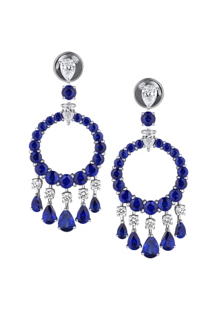 Серьги Graff Sapphire and Diamonds Gypsy Earrings GE